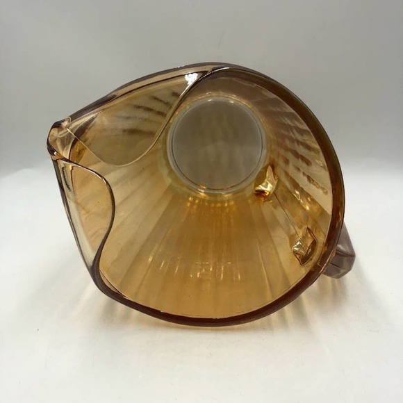 Vintage Orange Carnival Glass Pitcher with Handle - Picture 5 of 10